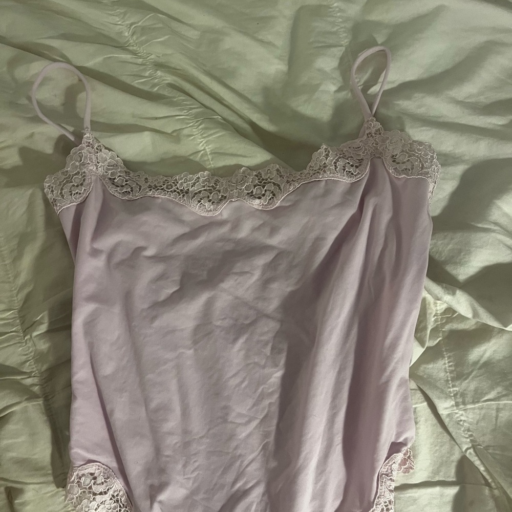 Rare skims light pink lace bodysuit